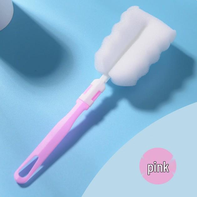 Съемная губка для чистки с длинной ручкой для термокружек и детских бутылочек