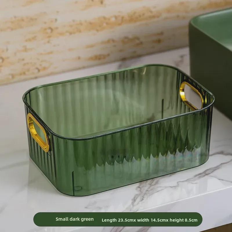 Акриловый ПЭТ настольный ящик для хранения косметики и закусок для спальни и журнального столика