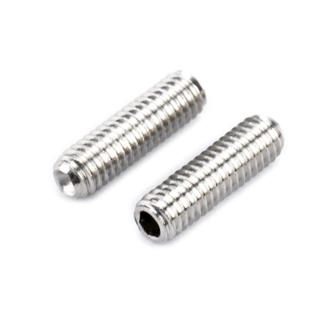 Musiclily Pro Metric M3X10mm Stainless Steel Saddle String Height Adjustment Screws for Import Electric Guitar Original Color of Strat/Telecaster