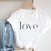 (Азиатский размер) любовь тренд стиль Женский Топ Женская Футболка с Принтом Одежда Повседневная Футболка Модная Графическая Футболка с Коротким Рукавом