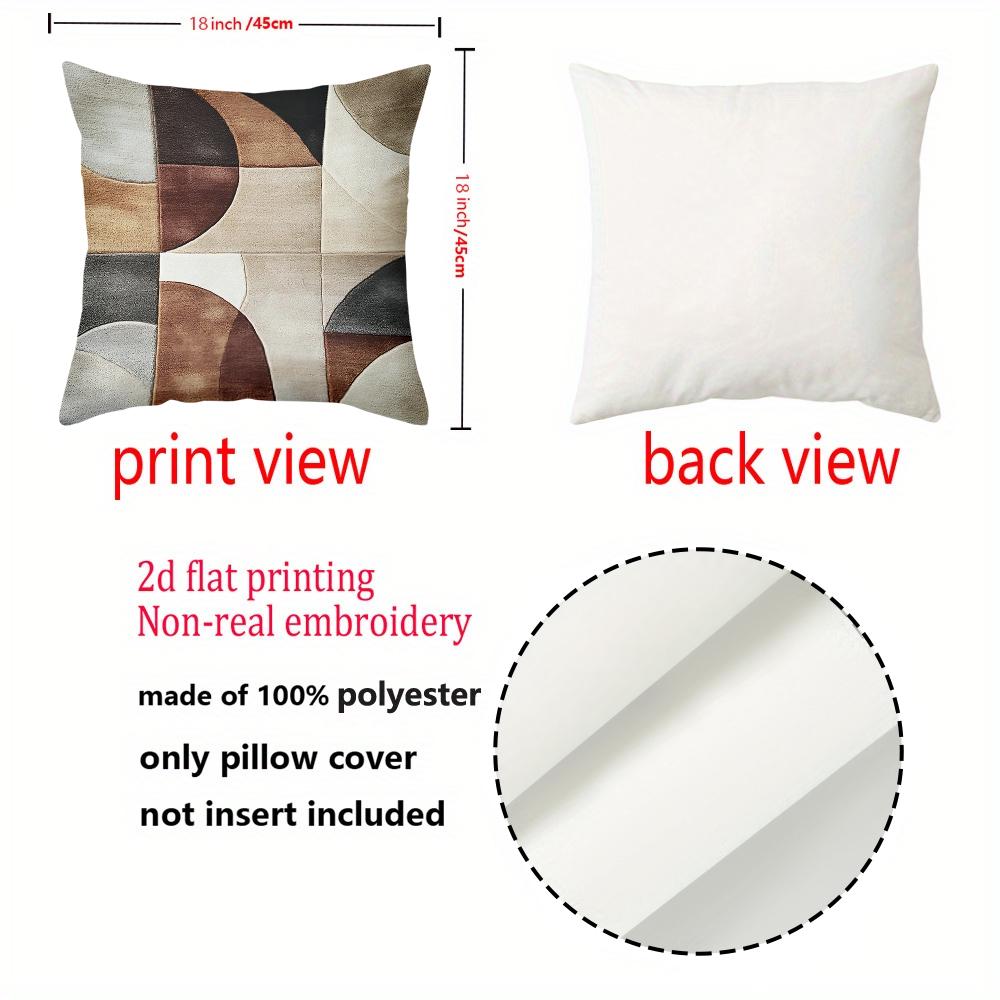 Современный геометрический узор, 2D-печать, наволочка из полиэстера, декоративный чехол для подушки на диван, прикроватная подушка