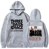 THREE DAYS GRACE ALIENATION Тур 2025 Толстовки Мода Длинный рукав Повседневная Толстовка с капюшоном Унисекс Уличная одежда Хип-хоп Принт Худи