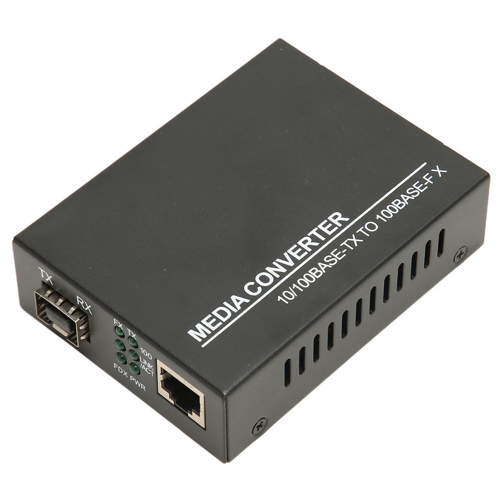 SFP Ethernet-коммутатор 10M 100M с автоматическим согласованием, полный полудуплекс, светодиодный индикатор, оптоволоконный медиаконвертер