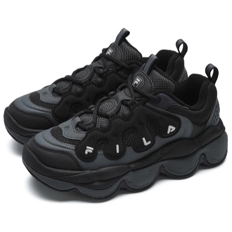 Fila Туфли Pease We Pea Плюшевая версия Модные Удобные Теплые Низкие Повседневные Туфли Женские кроссовки Черные Серые F12W441111FBD