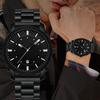 Men Watch Stainless Steel Business Style Waterproof Leisure Quartz Wristwatch