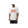 Nike Прямая футболка с круглым вырезом и буквенным принтом, мужские топы, белые DO6368-133