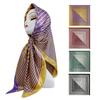 Fashion Ladies Silk Scarf Large Square Scarf 90cm Back Print Turban New Silk Satin Shawl Ladies Scarf