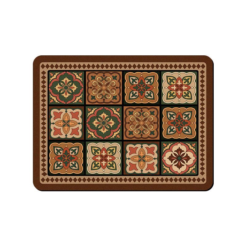 American Retro Quick-Dry Water-Absorbent Non-Slip Kitchen Mat for Countertops and Coffee Makers