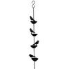 60/80/100CM Iron Bird Rain Chain Heavy Duty Metal Garden Hanging Rain Catcher Cups Outside Gutters Downspouts Replacement Decorative Rain Chain