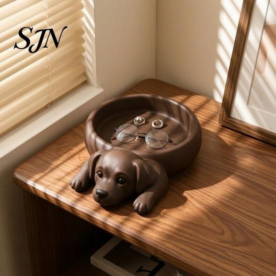 Стильный держатель для двора, 3D-печатный лабрадор, поднос для хранения, милый щенок, декор для ключей, корпус из материала PLA, форма ловушки для мелочей, прихожая, спальня