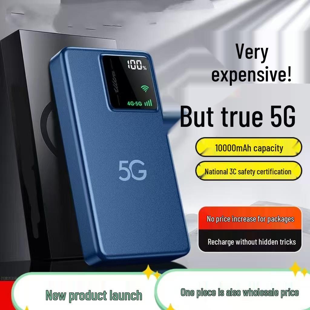2026 True 5G Portable WiFi: Dual Function Charger & Wireless Router with Full Network Compatibility