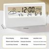 Transparent Alarm Clock with Adjustable Night Light - LCD Weather Display and Smart Calendar Feature with Sunrise Theme Design