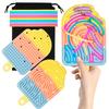 Fidget Toys For Kids 3+ And Adults For Calming, Stress Relief, Anxiety, Quiet, Sensory Activity Board Includes Portable Travel Bag And 12 Ropes