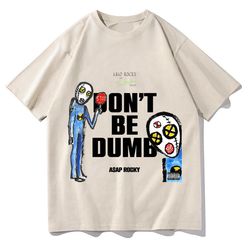 AAP ROCKY Don T Be Dumb Tour 2026 Graphics Print T Shirts High Quality Unisexs Fashion Tshirts Summer Cotton Tees Shirt Fans Gift