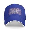 Perspective vanishing point geometric design (grey,red) Baseball Cap funny hat Horse Hat Designer Man Women's
