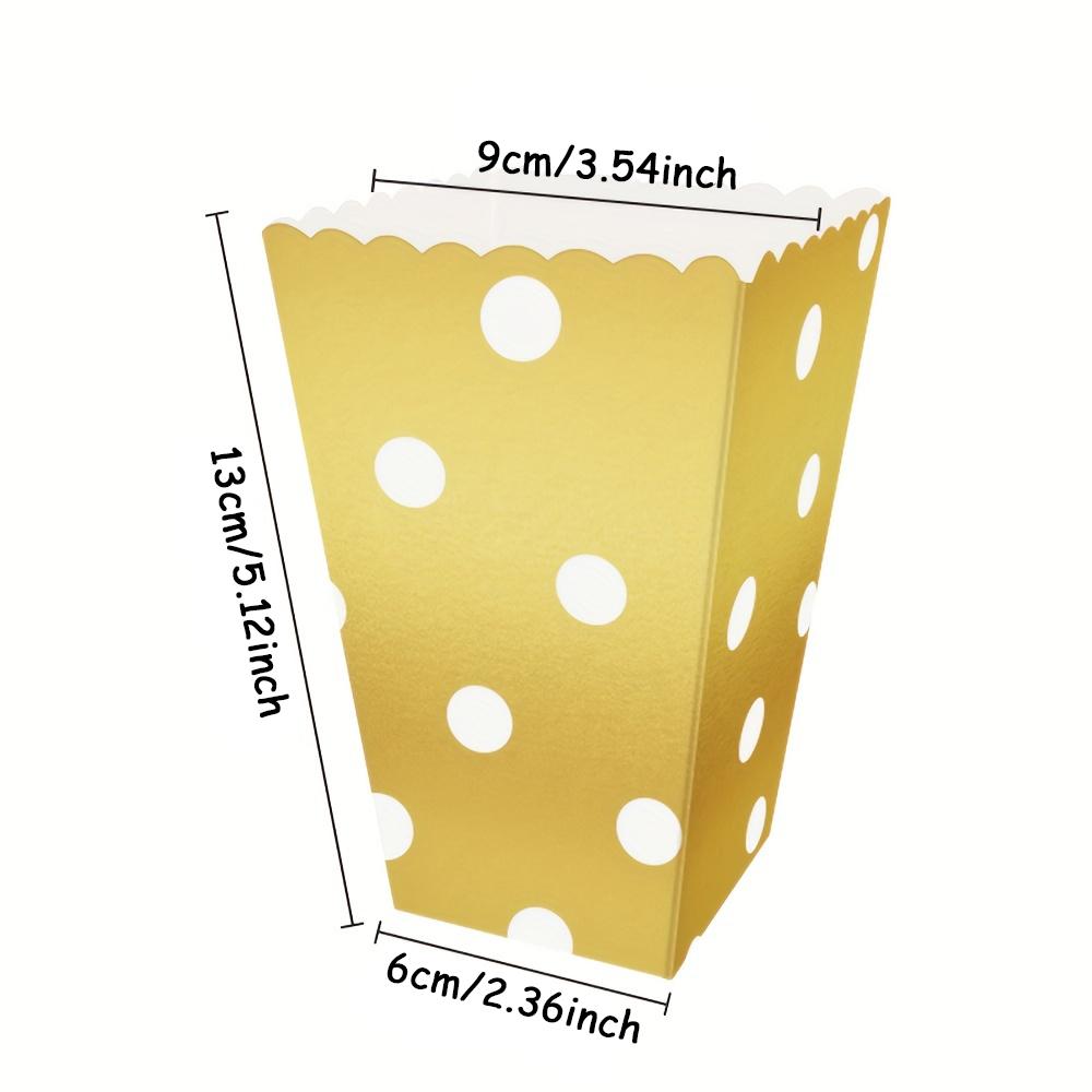 12 шт. Золотые мини-коробки для попкорна из плотной бумаги для вечеринки, пакеты для попкорна, конфет, закусок, подарков, свадебные, на день рождения, для кино-вечеринки, посуда