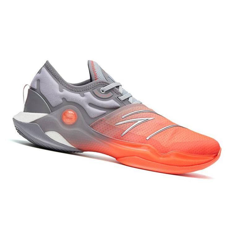 Anta Sky 1 Low Удобные амортизирующие нескользящие износостойкие баскетбольные кроссовки мужские серо-оранжевые 112331107-4