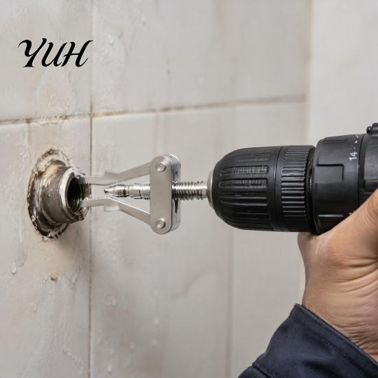 Pipe Repair Tool Broken Extractor for 1/2 3/4 And 1 Inch Pipes, Hardened Steel Damaged Heavy Duty Thread Remover with 1/4 Hex Shank Shower Arms Valves