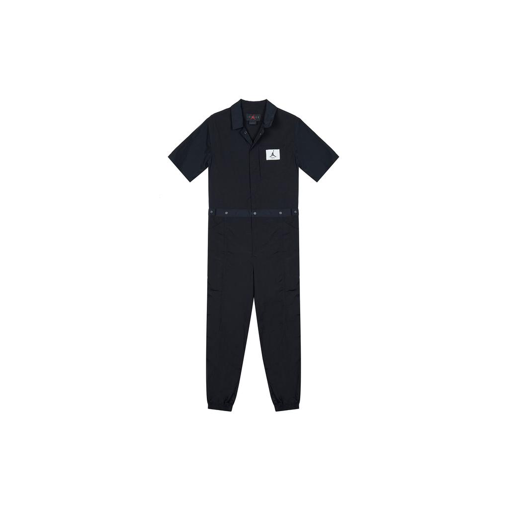 Jordan Essentials Solid Logo Waist Utility Woven Jumpsuit Women Jumpsuit Black DD7064-010
