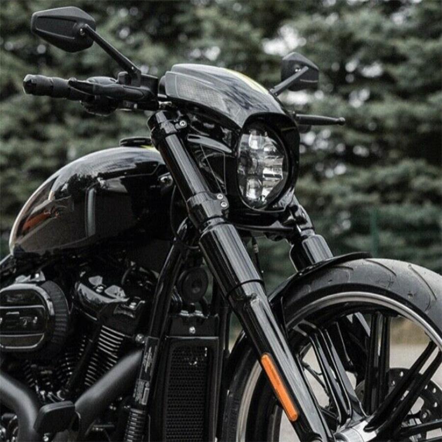 6 шт. Черные чехлы на вилку, комплект крышек для трубок для Softail Breakout FXBR FXBRS 18-21