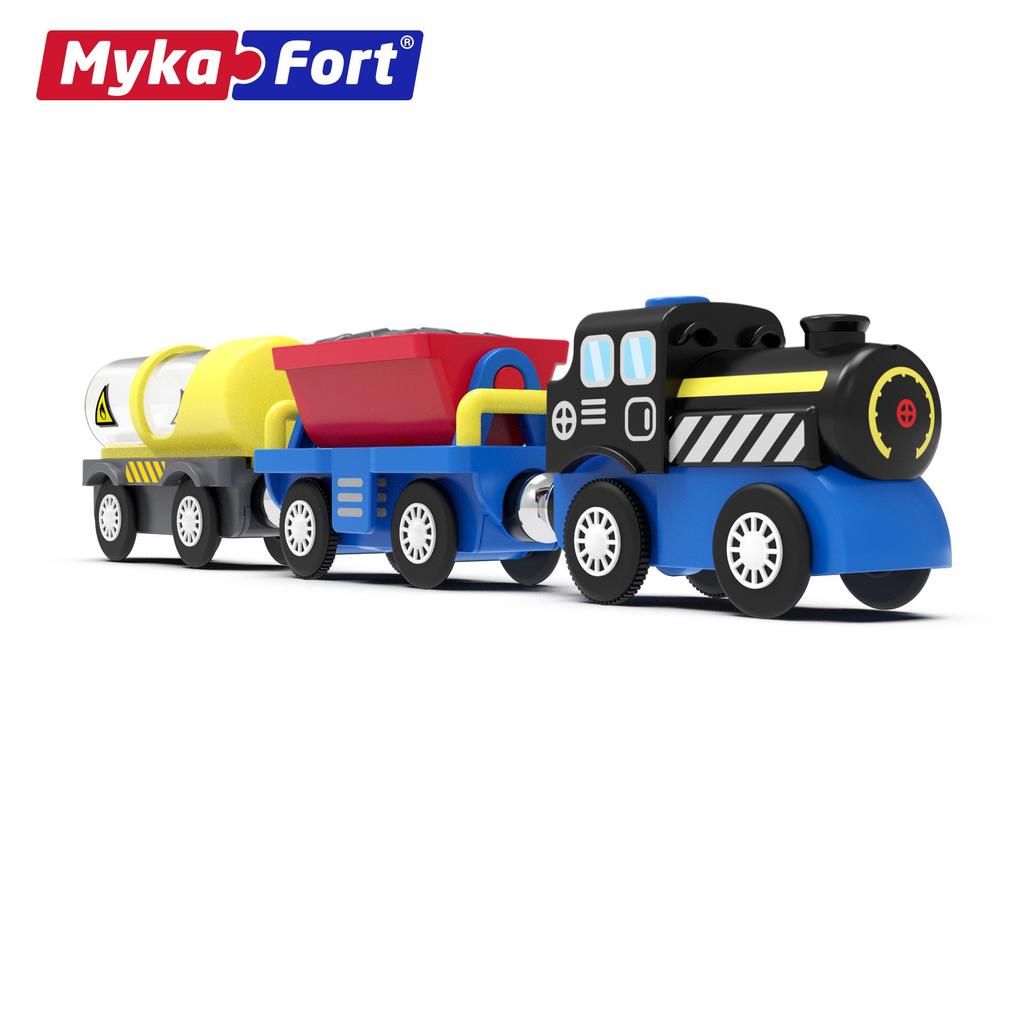 Маленький Поезд Деревянная Железная Дорога Электрическая Игрушка Инженерная Машина Саймона Детская Деревянная Развивающая Сборная Игрушечная Машина