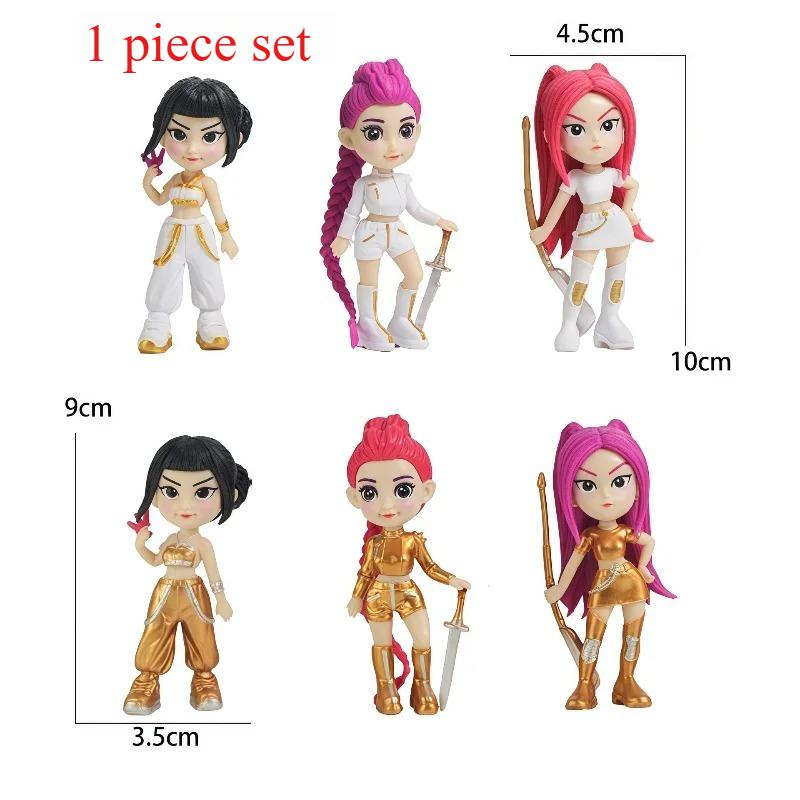 Kpop Demon Hunter Group Rumi Mira Zoe Pvc Doll Figure Toy Collectible Statue Model Desk Ornament Decorative Figurine For  Gift