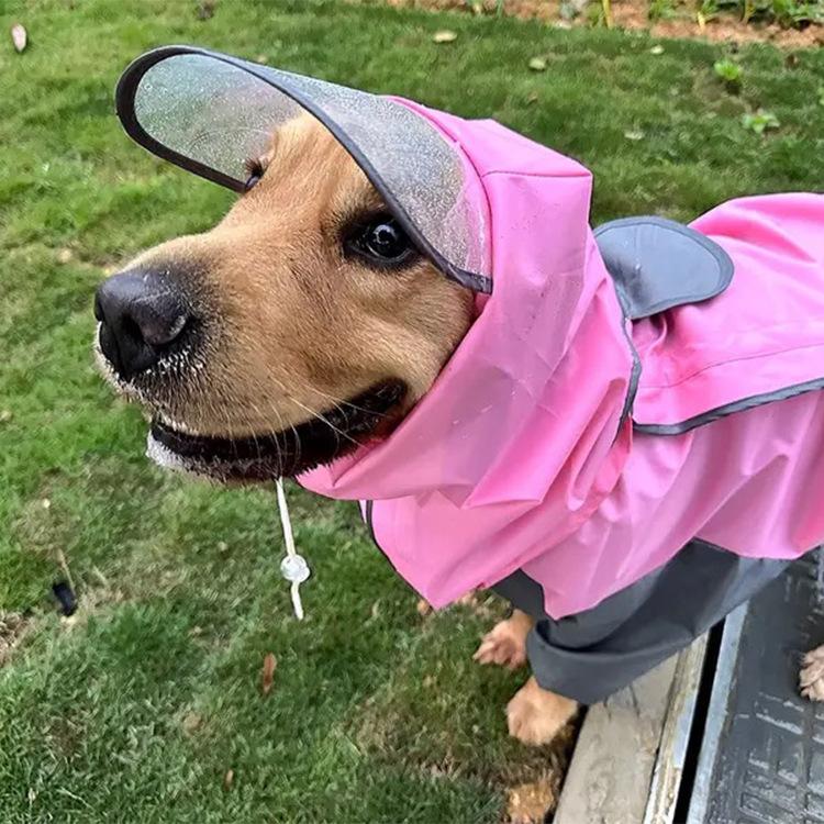 Дождевик для домашних животных средних и крупных собак золотистый ретривер само аляска водонепроницаемый плащ для четвероногих собак дождевик с капюшоном