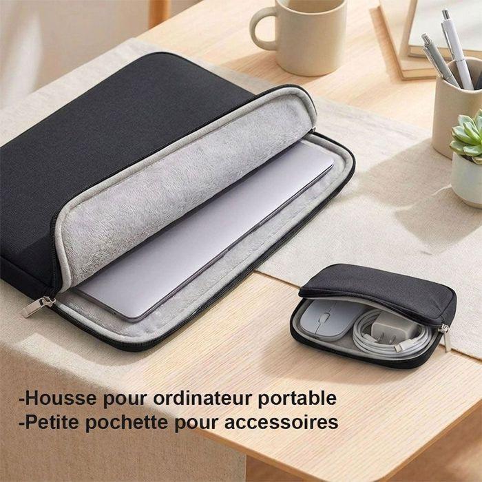 Housse Ordinateur 13 Pouces - Protection pour MacBook Neo/Air 13 M1 M2 M3 M4 M5 HP Asus - Noir