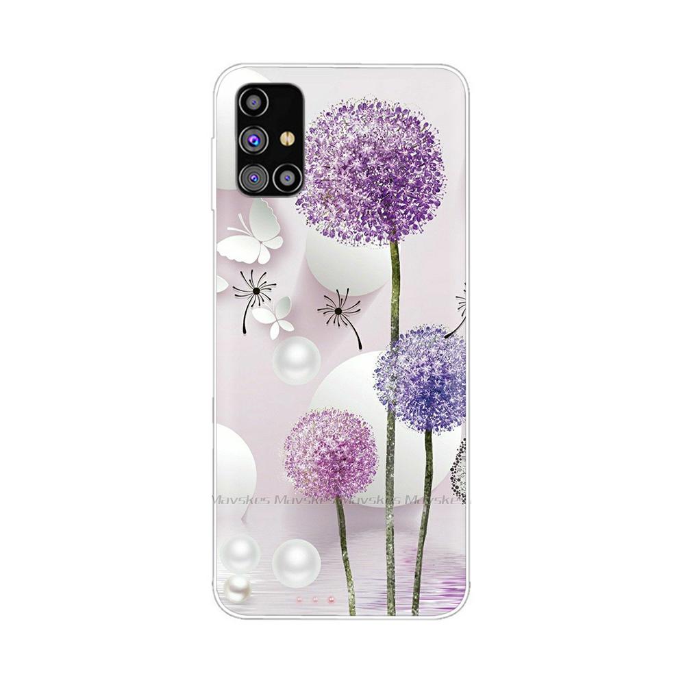 Shockproof Cover For Samsung Galaxy M51 Case SM-M515F Animals Painted Cover Soft Clear Silicone Phone Case For Samsung M51 M 51