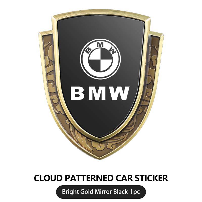 HKUG1 Car Metal Shield Emblem Side Fender Body Trunk Badge Sticker For BMW M 1 3 4 5 6 7 Series M3 M6 F01 F02E34 E36 E70 F10 X6 X1
