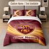 AS Roma Design Bedding Set Custom Text 1 Duvet Cover & 2 Pillow Cases