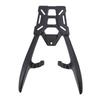 Motorcycle Rear Luggage Rack Aluminum Alloy Ample Storage Space Matte Black Finish Cargo Carrier