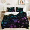 Трехпредметный 3D пододеяльник с градиентным переходом, комплект постельного белья с ловцом снов и кошкой