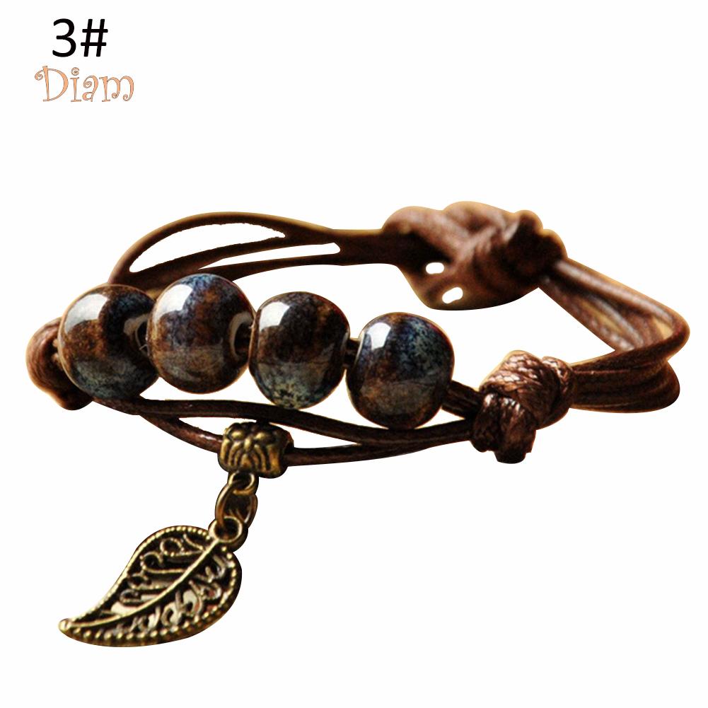 Браслет для женщин с бусинами и подвеской, ручная работа