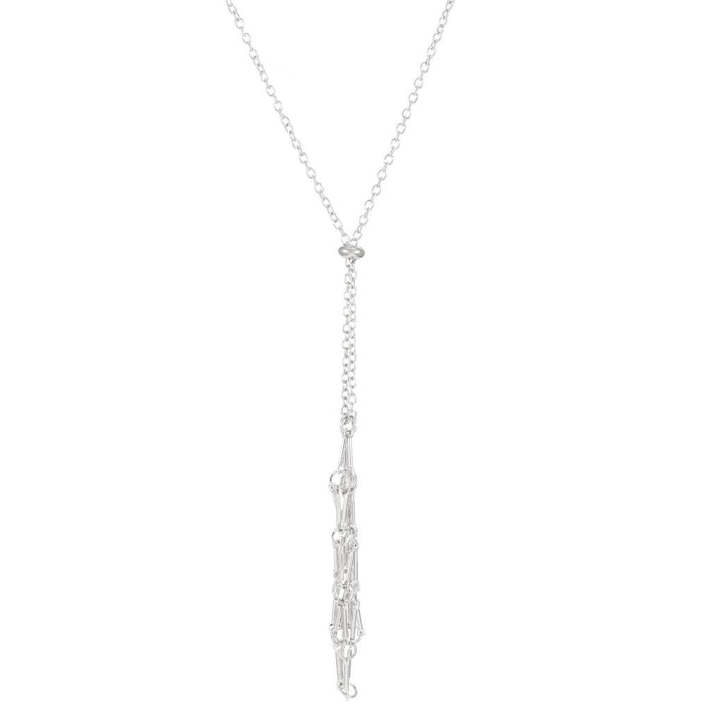 Приграничный сменный кристалл необработанный камень сетчатый карман плетеный металлический сетчатый карман ожерелье бамбуковый кулон ожерелье цепочка для свитера регулировочная цепочка