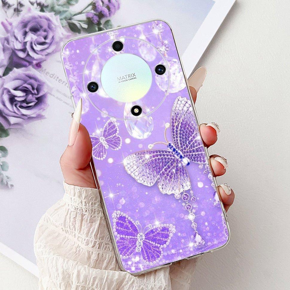 For Honor X9a 5G Case RMO-NX1 Beautiful Butterfly Soft Silicone Phone Cases For Honor X 9a X9a 2022 Back Cover Bumper 6.67"