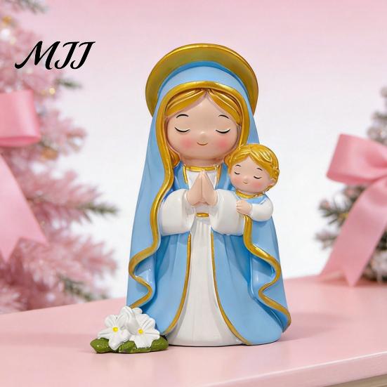 Праздничный Сезонный Декор Милая Фигурка Девочки Желающей, Мультяшная Молящаяся Фигурка-Статуэтка из Смолы, Ручная Роспись, Рождественское Настольное Украшение, Исцеляющая Эстетика