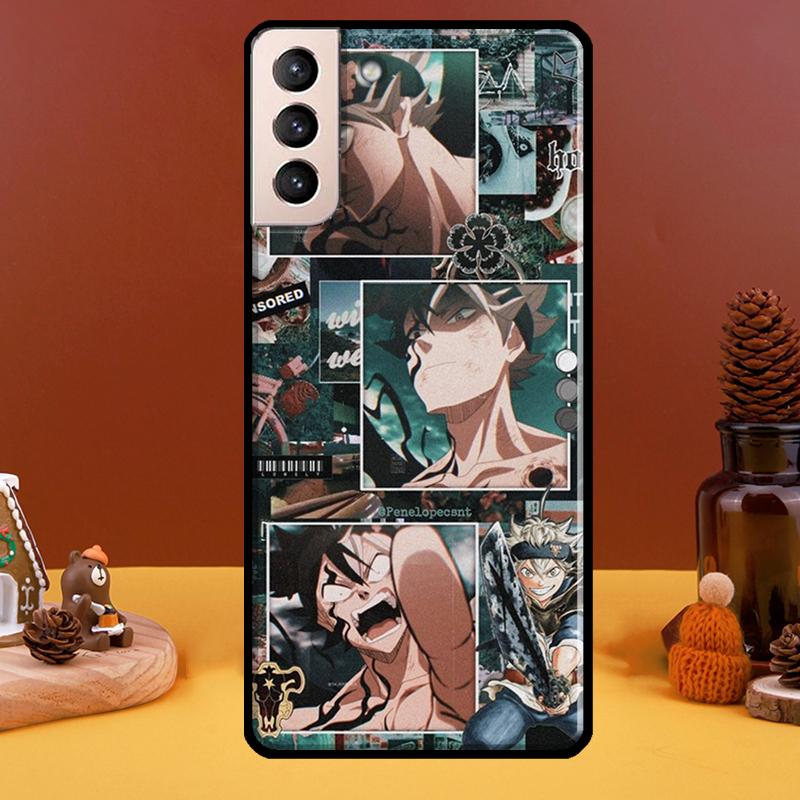 Аста Чёрный Клевер Чехол Для Samsung Galaxy S21 Ultra S20 FE S8 S9 S10 Note 10 Plus Note 20 S22 Ultra Чехол