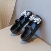 Kids Leather Shoe Luxury Rhinestone Girl Princess Shoes Fashion Spring Autumn Children's Flats for Wedding Ballet Performance