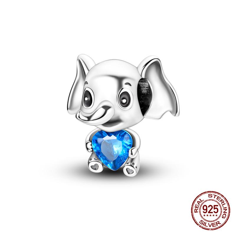 Original Owl Beads 100% 925 Silver Lucky Cat Elephant Charms Fit Original 925 Bracelet DIY Jewelry Making Women's Gift
