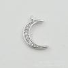10 Pcs/lot Cute Moon Pendant Micro Inlaid Zircon Accessories DIY Bracelet Necklace Charms for Jewelry Making