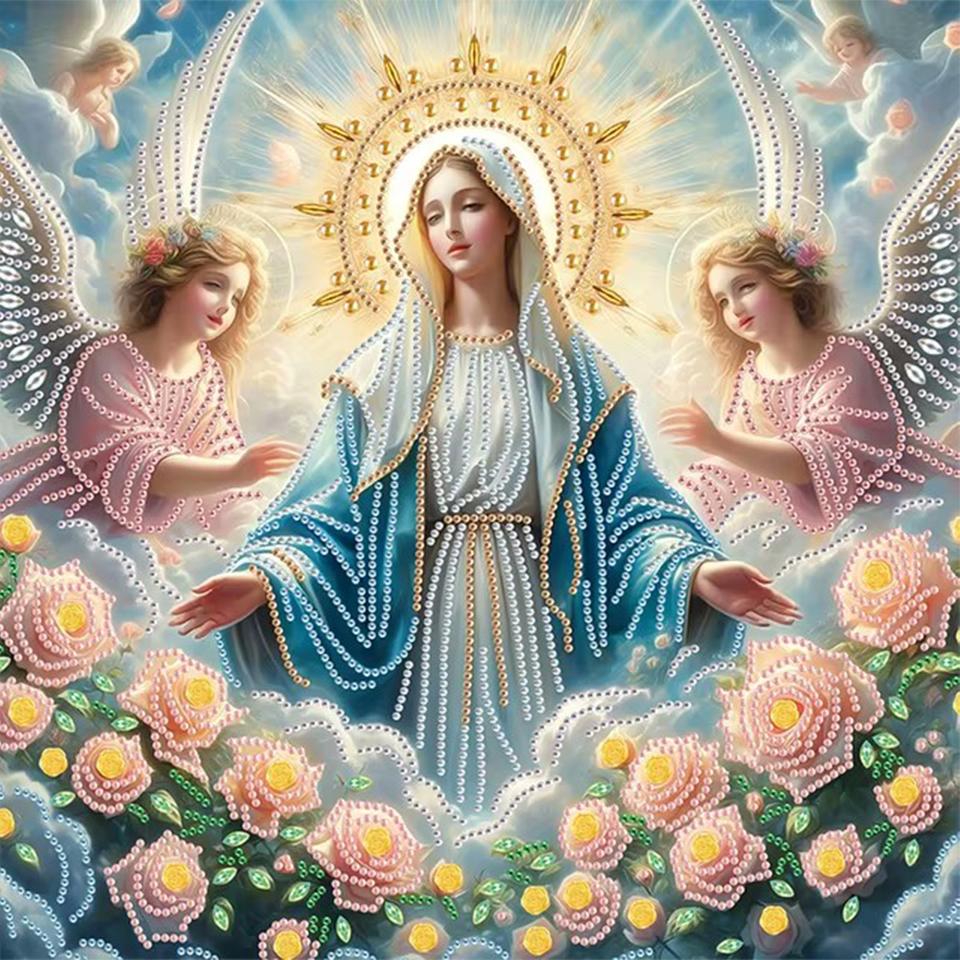 5DDIT Алмазная картина мозаика Иисус Дева Мария полная квадратная/круглая вышивка крестом религиозное украшение для дома подарок