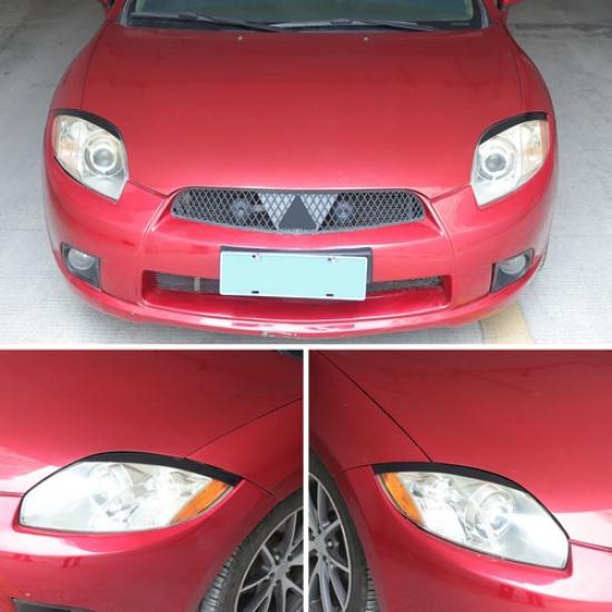 Глянцевая черная накладка на брови фар для Mitsubishi Eclipse 2006-11