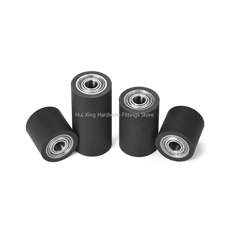 Non Powered Rubber Roller/OD10-50 Polyurethane Coated Roller/Double Bearing Roller/Wear-Resistant Silicone Rubber Driven Wheel