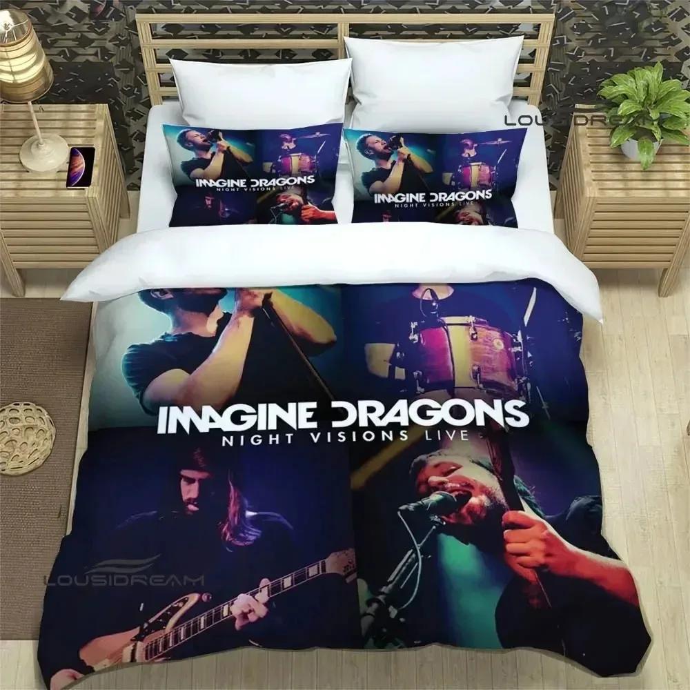 Одеяло Рок-группа Imagine Dragons Комплекты постельного белья Изысканный набор постельных принадлежностей Комплект одеял для кровати Комплект постельного белья Роскошный подарок на день рождения