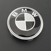 Logo Bmw For Real Carbon Fiber Black Silver 74mm Hood Trunk Badge Emblem