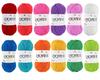 QKHEE Cotton Medium and Approximately Per for and Plush Toys Yarn, Thin, 12-Color Set, 50g/180m Ball, Crocheting, Knitting, Weaving, (Rainbow)