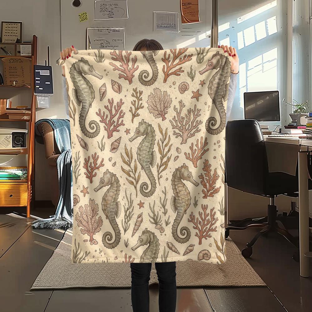 Retro Animal Fox Elephant Print Flannel Blanket High quality Comfortable for All Seasons Home Decor Warmth and Comfort Perfect for Christmas Gifts