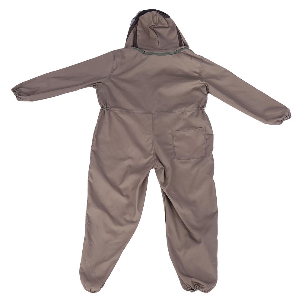Cotton Zippered Protective Beekeeping Suit with Hooded Veil Beekeeper Clothing