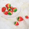 2Pcs Red 3D Strawberry Fruit Resin Charms Beads Pendant for DIY Earring Jewelry Accessories